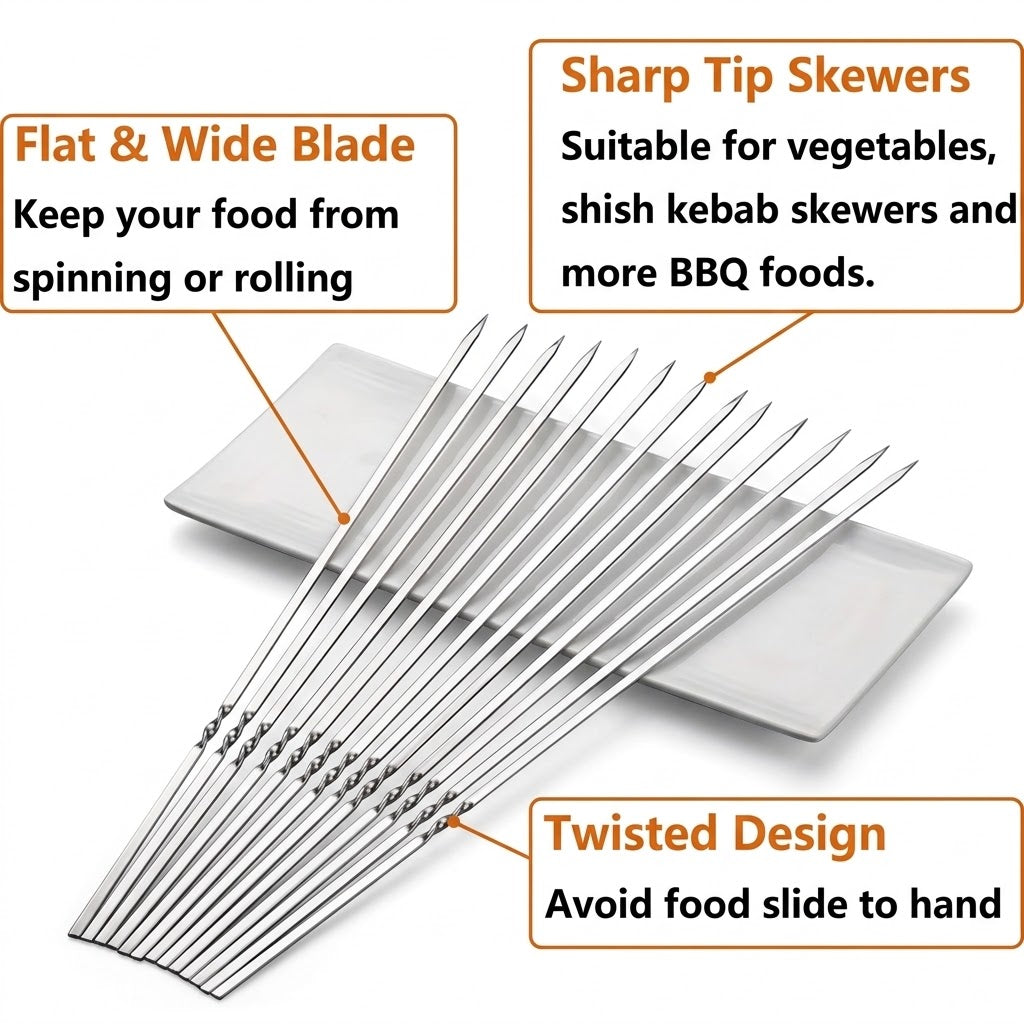 FLAMESKEWERS™ STAINLESS STEEL BRAAI SKEWERS