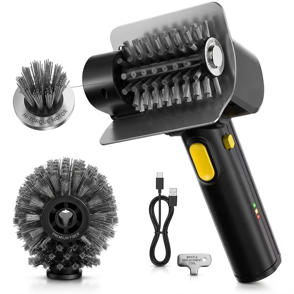 GRILLCLEAN PRO™  4-IN-1 ELECTRIC GRILL CLEANING BRUSH